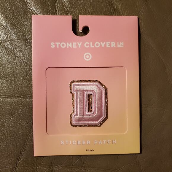 STONEY CLOVER LANE X TARGET COLLAB PINK GLITTER D LETTER PATCH NWT BRAND NEW - Picture 8 of 10